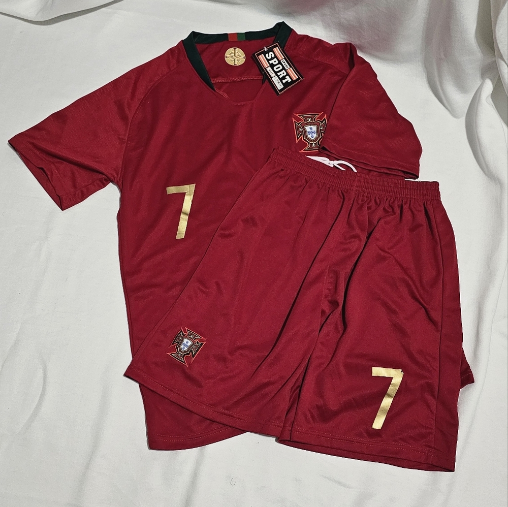 Portugal National Team Ronaldo Shirt and Short Set